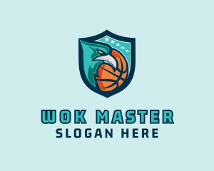 Basketball Eagle Crest logo design