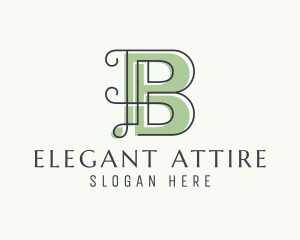 Elegant Swirl Company Letter B Logo