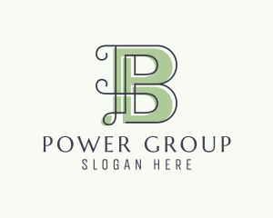 Elegant Swirl Company Letter B Logo