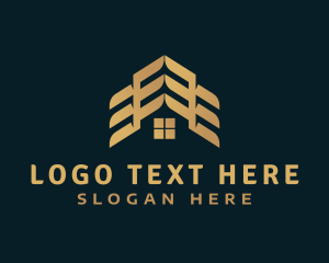 Property Developer - Gold Home Roofing logo design