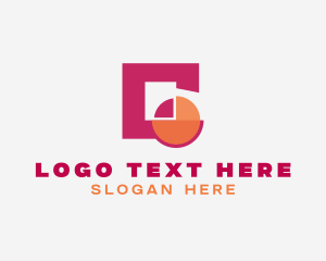 Foreign Trade - Pie Chart Letter C logo design