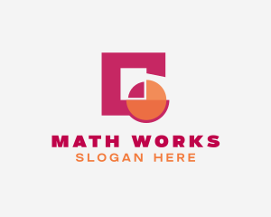 Math - Pie Chart Letter C logo design