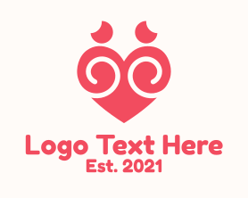 Heart - Couple Heart logo design