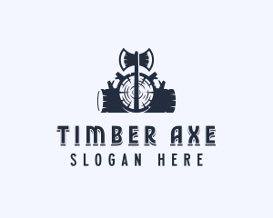 Lumberjack Axe Contractor logo design