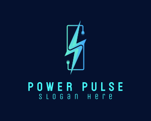 Volt - Lightning Volt Plug logo design