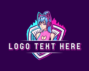 Mascot - Female Gaming Streamer logo design