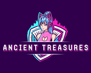 Female Gaming Streamer logo design