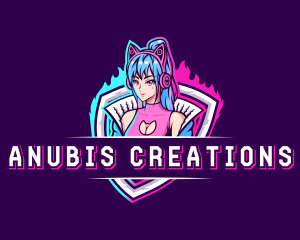 Female Gaming Streamer logo design