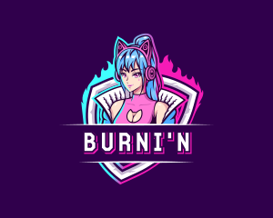 Female Gaming Streamer logo design