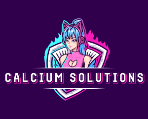 Female Gaming Streamer logo design