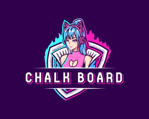 Female Gaming Streamer logo design