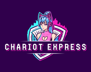 Female Gaming Streamer logo design