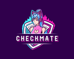 Female Gaming Streamer logo design