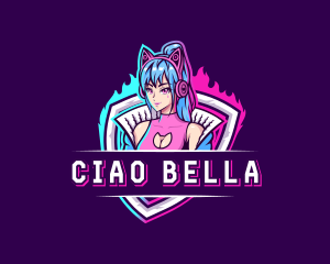 Female Gaming Streamer logo design