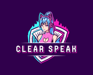 Female Gaming Streamer logo design