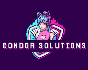 Female Gaming Streamer logo design