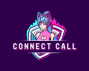 Female Gaming Streamer logo design