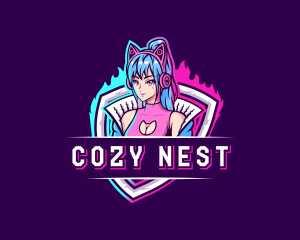 Female Gaming Streamer logo design