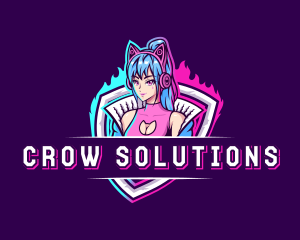 Female Gaming Streamer logo design