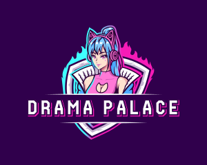 Female Gaming Streamer logo design