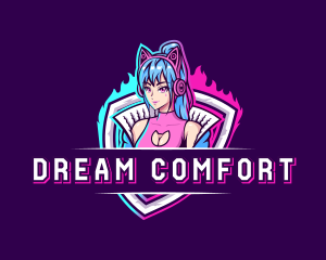 Female Gaming Streamer logo design