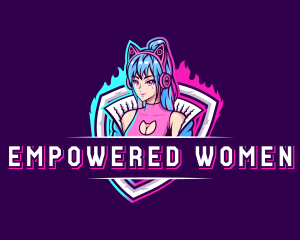 Female Gaming Streamer logo design