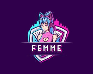 Female Gaming Streamer logo design