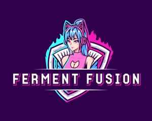 Female Gaming Streamer logo design