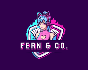 Female Gaming Streamer logo design