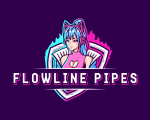 Female Gaming Streamer logo design