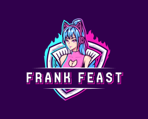 Female Gaming Streamer logo design