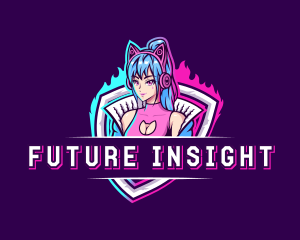 Female Gaming Streamer logo design