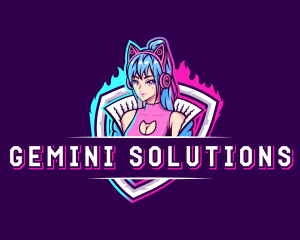 Female Gaming Streamer logo design