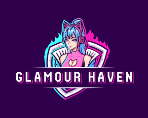 Female Gaming Streamer logo design