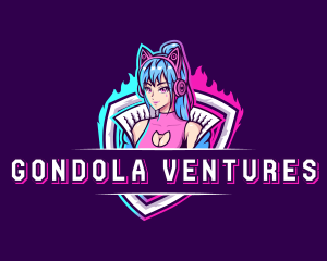 Female Gaming Streamer logo design