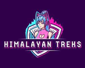 Female Gaming Streamer logo design