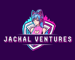 Female Gaming Streamer logo design