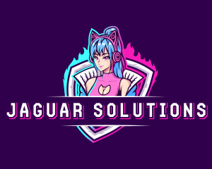 Female Gaming Streamer logo design