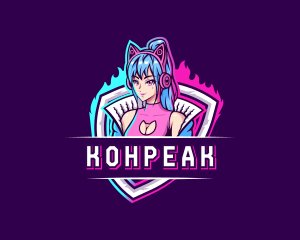 Female Gaming Streamer logo design