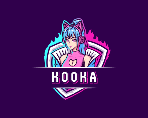 Female Gaming Streamer logo design