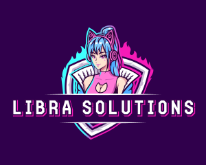 Female Gaming Streamer logo design