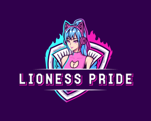 Female Gaming Streamer logo design