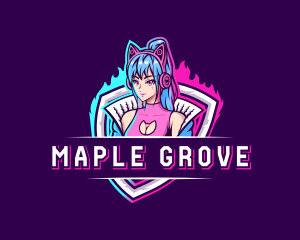 Female Gaming Streamer logo design