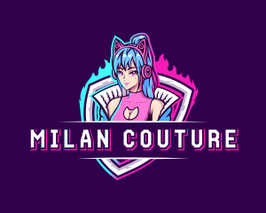 Female Gaming Streamer logo design