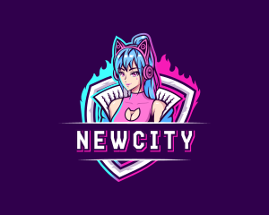 Female Gaming Streamer logo design