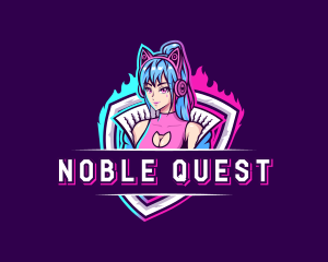 Female Gaming Streamer logo design