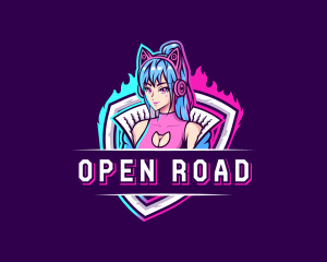 Female Gaming Streamer logo design