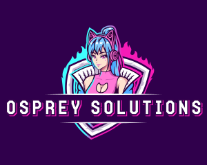 Female Gaming Streamer logo design