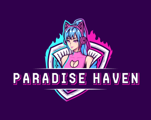 Female Gaming Streamer logo design