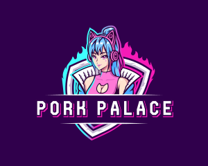 Female Gaming Streamer logo design